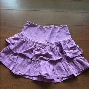 purple ruffle skirt